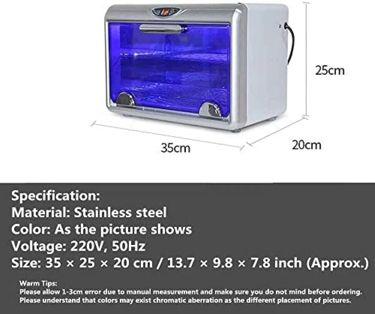 Sterilizzatore UV Box Piccolo Sterilizzatore UV Dispositivo di Disinfezione A Luce Ultravioletta Armadio Disinfettante da Tavolo Professionale per Spa di Bellezza