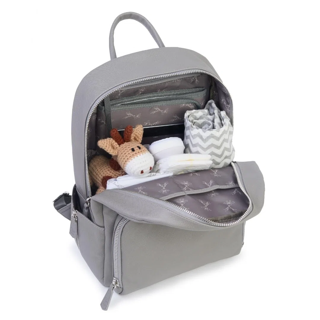 GIGIL Bloom - Zaino fasciatoio moderno, unisex, con 9 scomparti e tasche isolanti, borsa per neonati con fasciatoio portatile, zaino essenziale per neonati