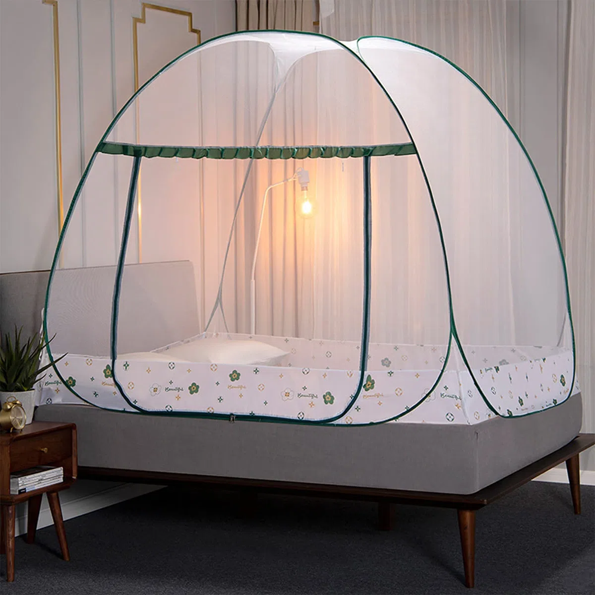 Tenda Zanzariera, Baldacchino, Rete A Baldacchino, Zanzariera Pop Up per Letto, 180 200 150 cm Grande Tenda Portatile da Viaggio Porta Singola Cerniera Letto Net, Zanzariera Pieghevole per Camera da