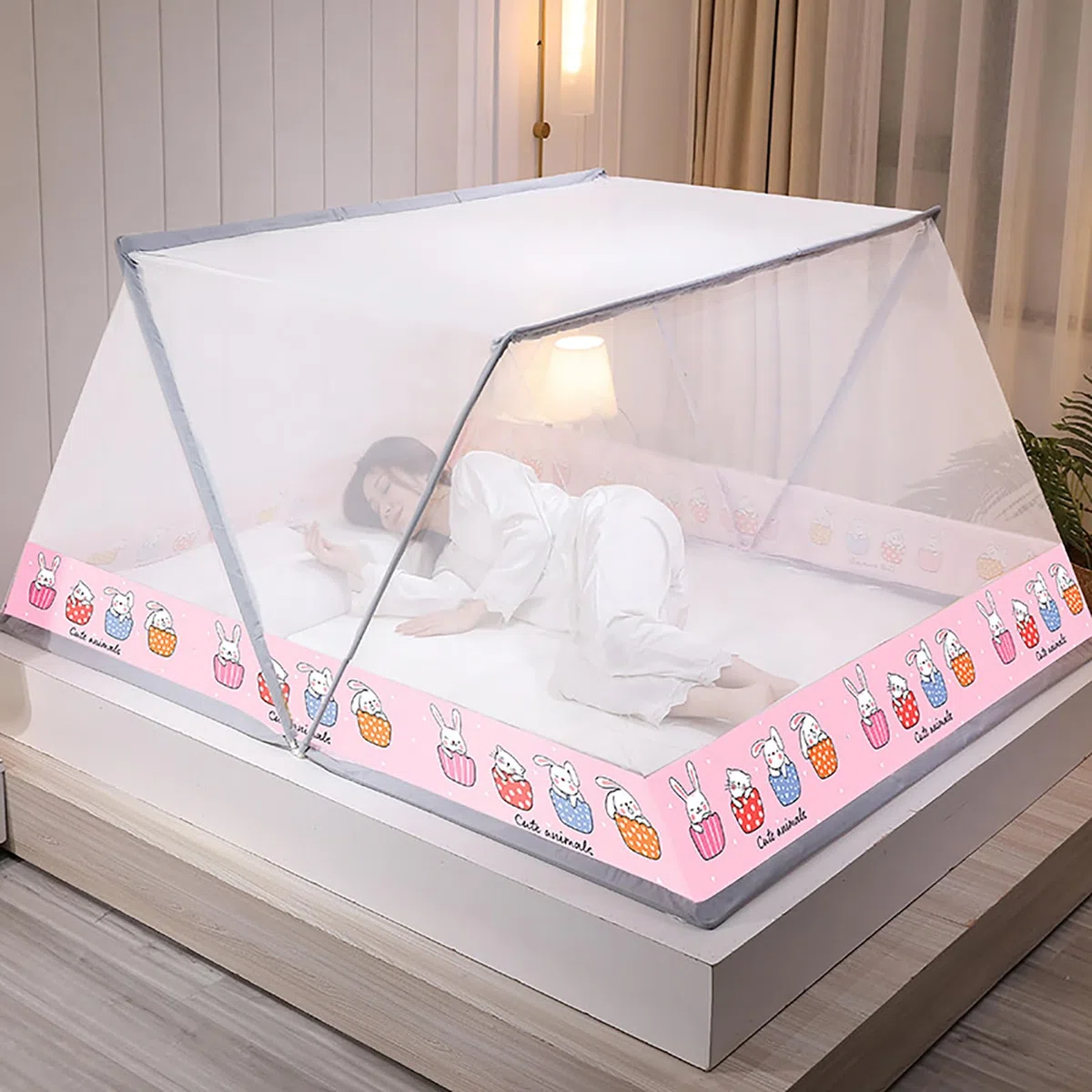 Zanzariera Pieghevole, Zanzariera Pop Up Baldacchino per Letto Tenda da Campeggio Pieghevole per Zanzare Dimensioni Multiple Tende per Tende Pop Up per Letti Camera da Letto all'aperto,D,160x190x80c