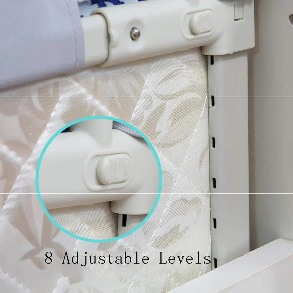 Sponde per Letto, sponda di Sicurezza per Letto, Protegge, Sollevamento Verticale con Doppia Chiusura, Realizzata in Rete, Design con Contenitore, Materasso Matrimoniale Queen e King Size, 7