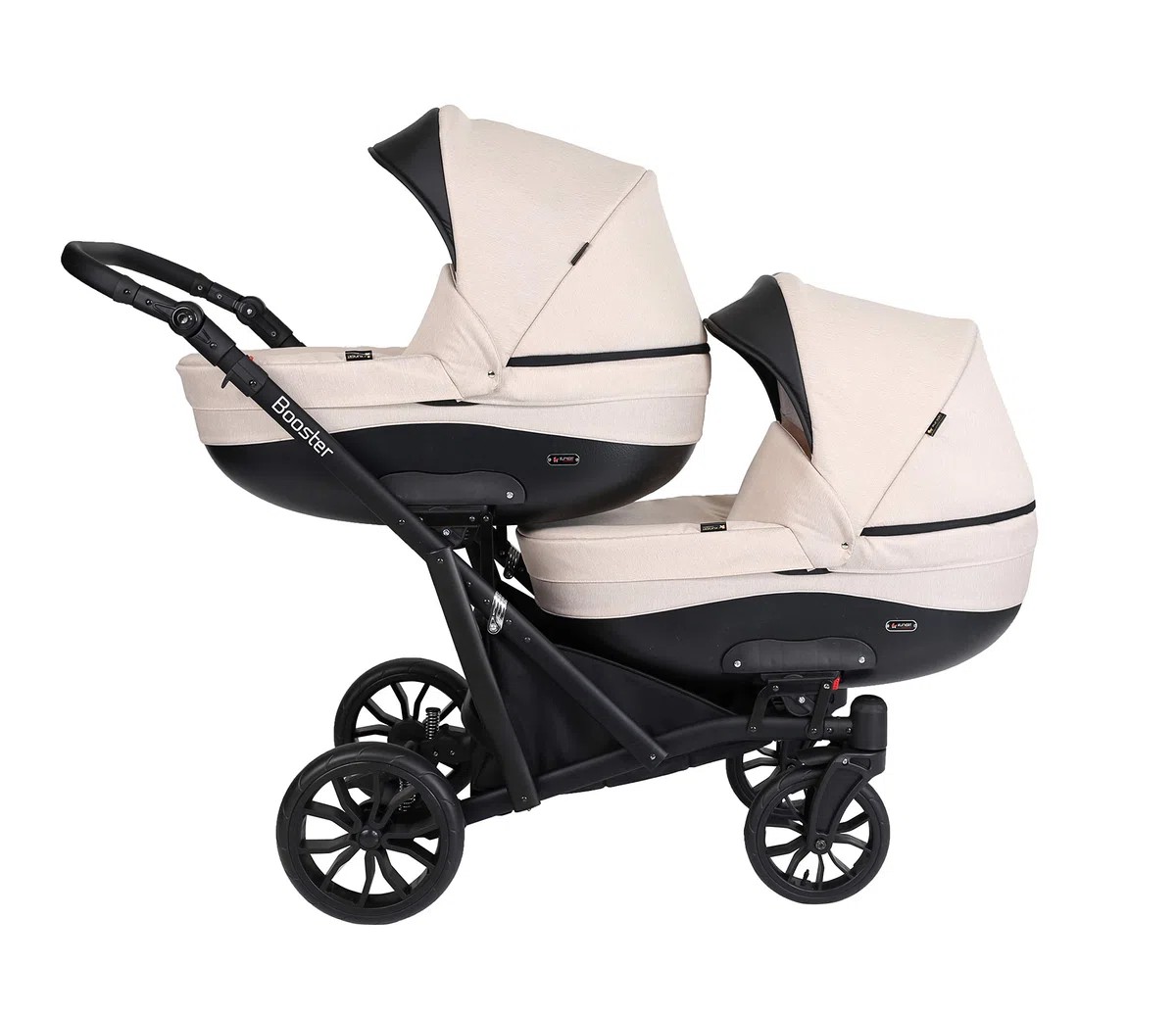 Un passeggino gemellare 3 in 1 et 2 in 1 navicella carrozzina seggiolino auto KUNERT Booster 3in1 et 2in1 passeggini (crem, 3in1 Cosmo)